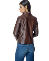 Croc Stamped Leather Jacket-Maximilian