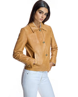 Croc Stamped Leather Jacket-Maximilian