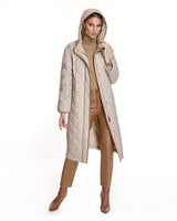Quilted Cashmere Blend Coat