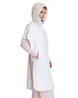 Woolblend Cape with Mink Trim Hood