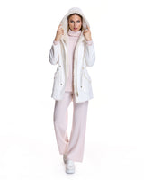 Wool blend Parka with Mink Trim