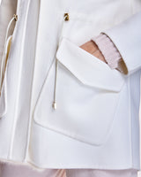 Wool blend Parka with Mink Trim