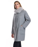 Woolblend Coat with Cashmere lamb Collar-Maximilian