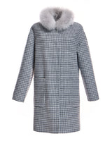 Woolblend Coat with Cashmere lamb Collar-Maximilian