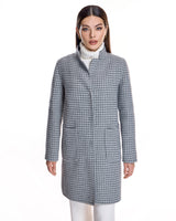 Microcheck Cashmere Coat