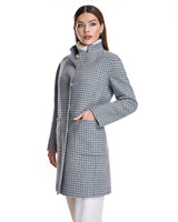 Microcheck Cashmere Coat