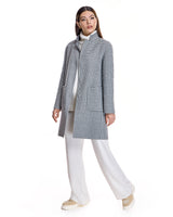 Microcheck Cashmere Coat