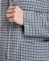 Microcheck Cashmere Coat