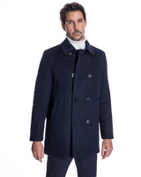 Men's Wool Quilted Lined Peacoat