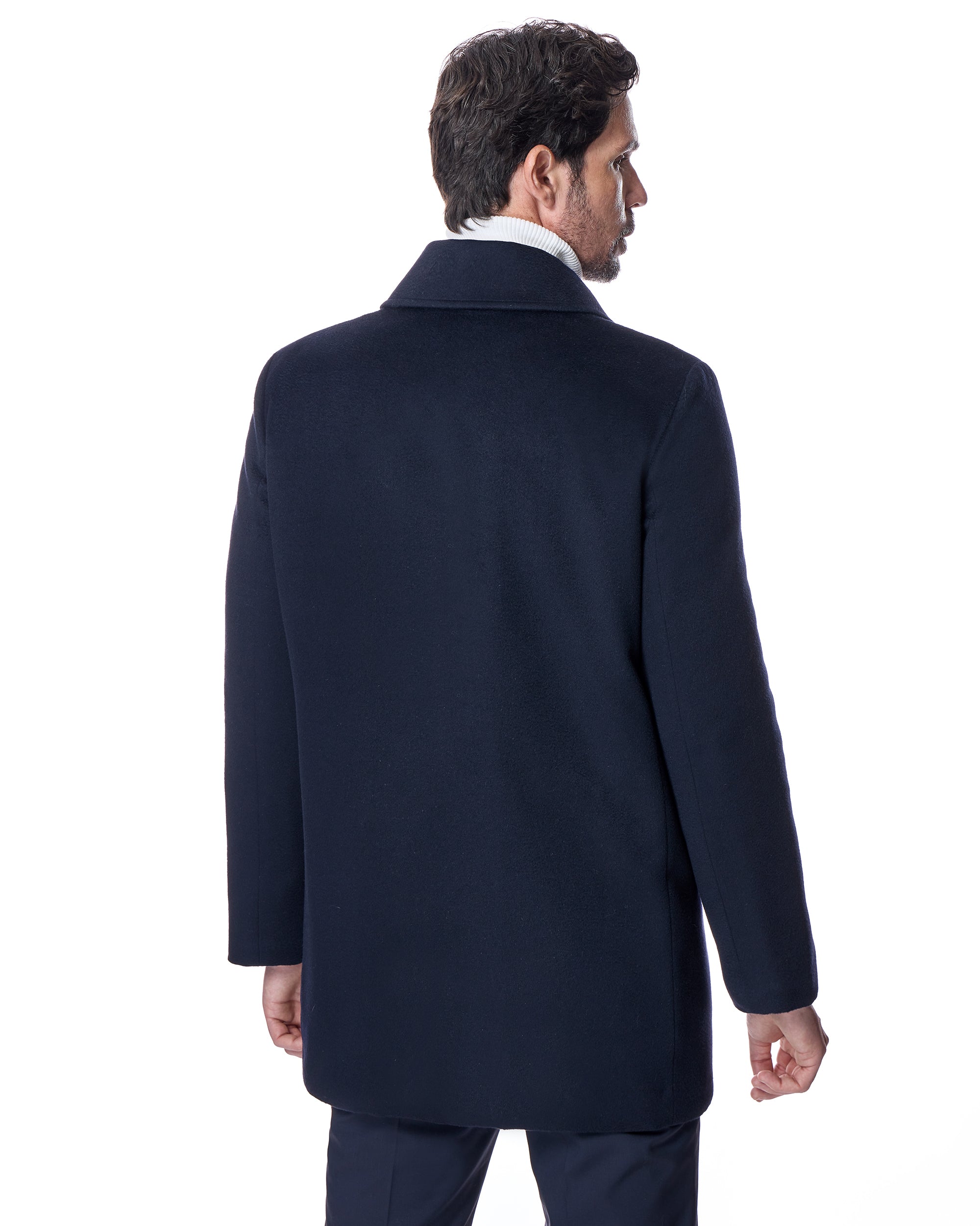 Men's Wool Quilted Lined Peacoat