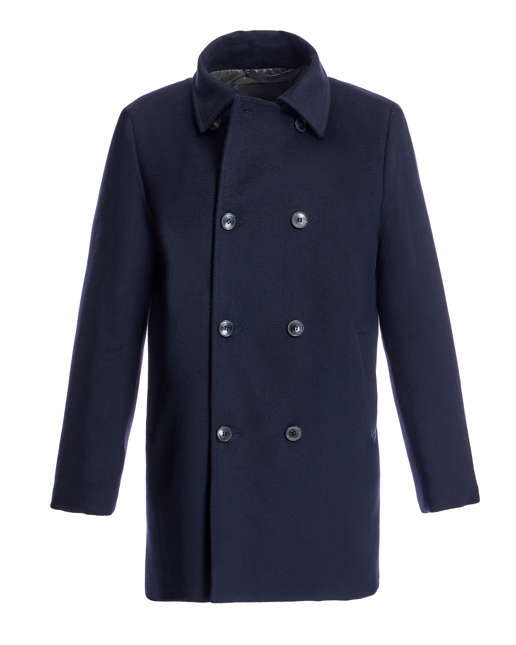 Men's Wool Quilted Lined Peacoat