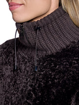 Shearling Lamb Coat with Knit Collar-Maximilian