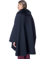 Loro Piana Cashmere Blend Cape with Cashmere Goat Collar-Maximilian