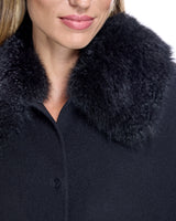 Loro Piana Cashmere Blend Cape with Cashmere Goat Collar-Maximilian