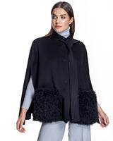 Loro Piana Cashmere Blend Cape with Cashmere Goat Pockets-Maximilian