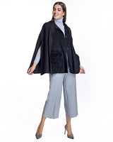 Loro Piana Cashmere Blend Cape with Cashmere Goat Pockets-Maximilian