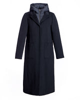 Cashmere Blend and Puffer Hooded Coat