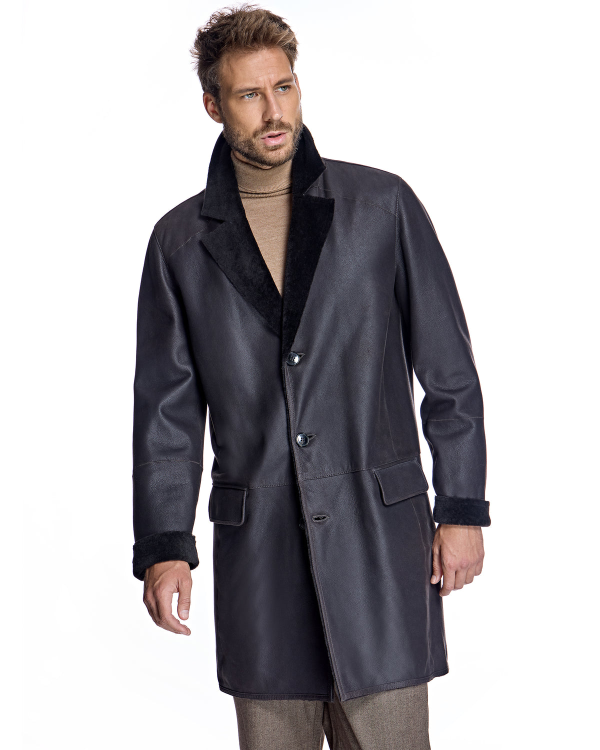 Men's Nappa Shearling Coat - Maximilian
