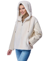Hooded Shearling and Wool Jacket-Maximilian