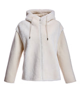 Hooded Shearling and Wool Jacket-Maximilian