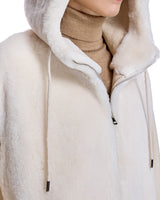 Hooded Shearling and Wool Jacket-Maximilian