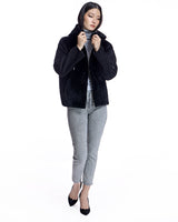 Hooded Shearling and Wool Jacket-Maximilian
