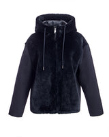 Hooded Shearling and Wool Jacket-Maximilian