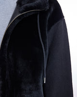 Hooded Shearling and Wool Jacket-Maximilian