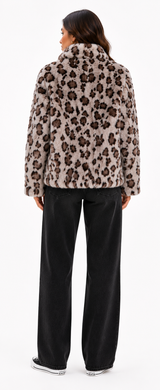 Maximilian 24" Sapphire Animal Print Dyed Mink Section Jacket