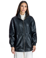 Women's Leather Zip-Front Jacket-Maximilian