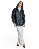 Women's Leather Zip-Front Jacket-Maximilian