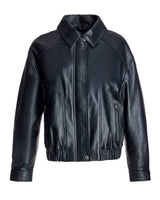 Women's Cropped Leather Jacket-Maximilian