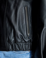 Women's Cropped Leather Jacket-Maximilian