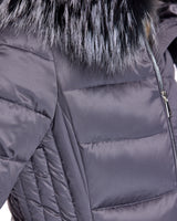 Polyester Jacket with Detachable Fox Trimmed Hood