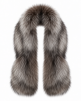 Maximilian Blue Frost Fox Pull-Through Scarf