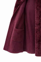 Archive & Vintage Wine Mink "Air Light" Sweater fur Jacket