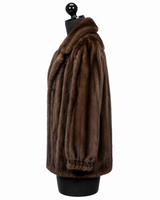 Archive & Vintage Natural Leticia Mink Jacket with Notch Collar-27"