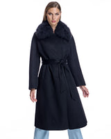 Cashmere Belted Coat with Cashmere Goat Shirt Collar-Maximilian