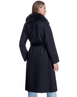 Cashmere Belted Coat with Cashmere Goat Shirt Collar-Maximilian