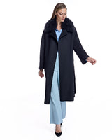 Cashmere Belted Coat with Cashmere Goat Shirt Collar-Maximilian