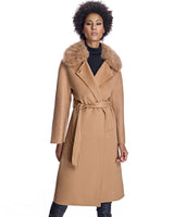 Cashmere Belted Coat with Cashmere Goat Shirt Collar-Maximilian