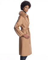 Cashmere Belted Coat with Cashmere Goat Shirt Collar-Maximilian