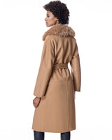 Cashmere Belted Coat with Cashmere Goat Shirt Collar-Maximilian