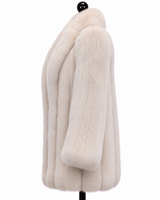 Archive & Vintage 30" Blush Dyed Fox Jacket with Shawl Collar