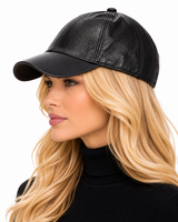 Made in Italy Lamb Leather Baseball Hat- Maximilan