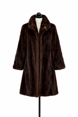 Archive & Vintage Mahogany Let-out Mink Coat - 36"