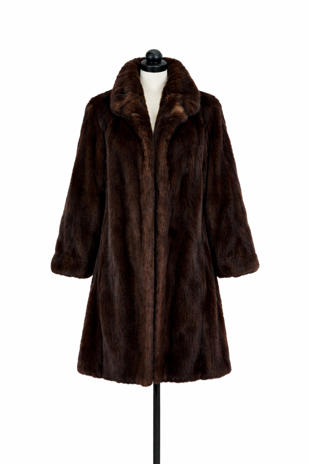 Archive & Vintage Mahogany Let-out Mink Coat - 36"