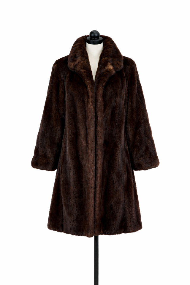 Archive & Vintage Mahogany Let-out Mink Coat - 36"