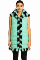Dyed Fox section Reversible vest