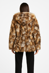 Dyed Sections Fox Parka